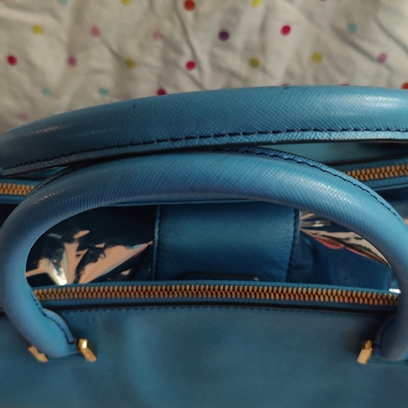 MCMSaffiano Nuovo Blue satchel 2 way bag